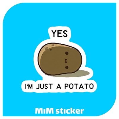 استیکر yes im just a potato 