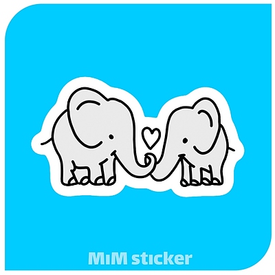 استیکر فیل عاشق