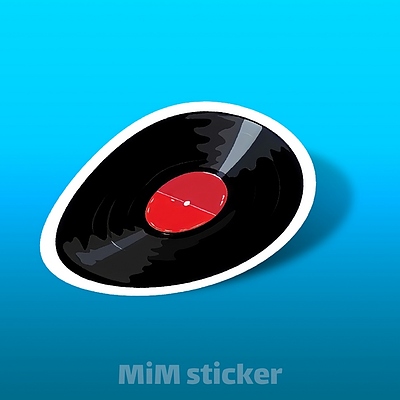 استیکر music plate