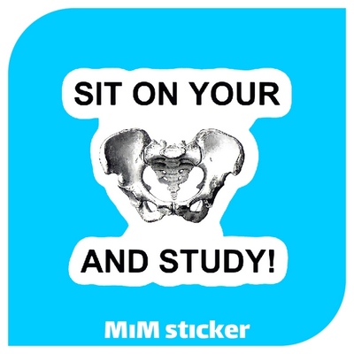 استیکر sit on your and study