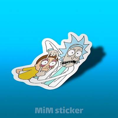 استیکر rick and morty