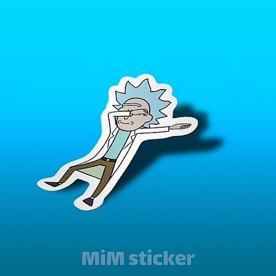 استیکر rick and morty